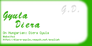 gyula diera business card